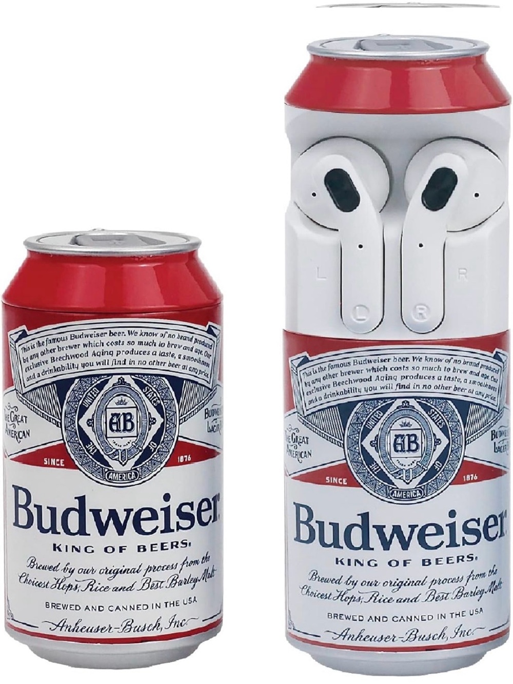 Budweiser Red & White Can-Style Wireless Earbuds